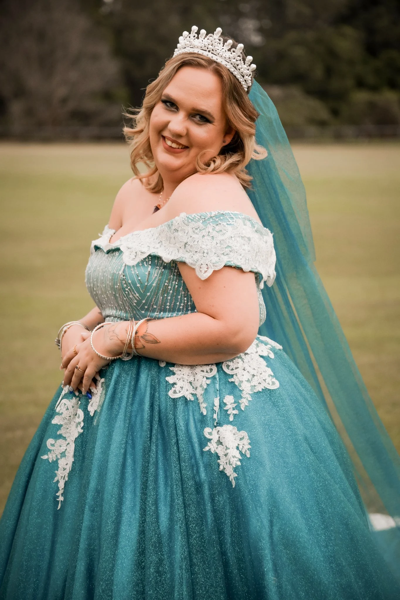 Teal wedding dresses plus best sale size
